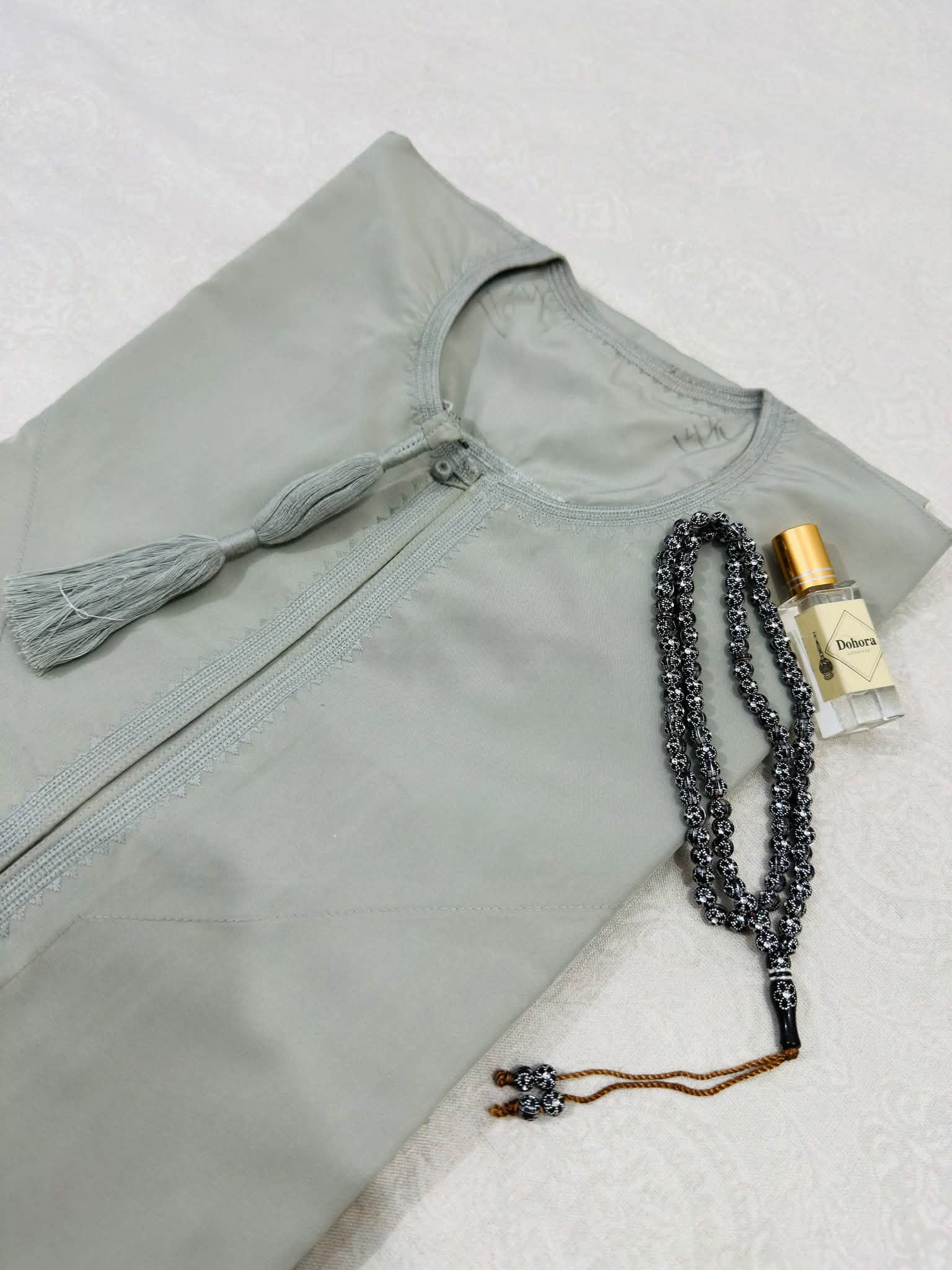 Omani Royal Kandora - Pastel Mint Sage